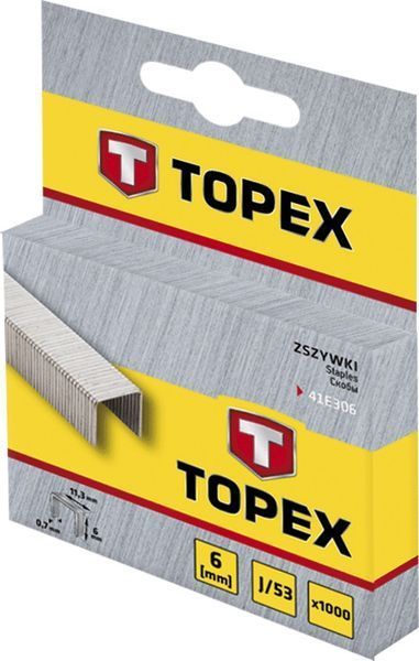 Скоби до степлера TOPEX 41E308 8 мм, 1000 шт 41E308 фото