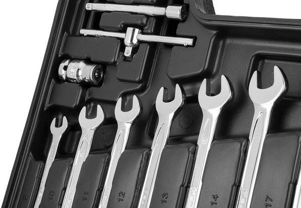 Набор инструментов Neo Tools, 82шт, 1/2", 1/4", CrV, eco кейс (10-058) 10-058 фото