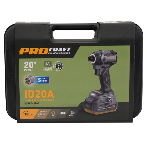 Акумуляторний гвинтоверт Procraft Industrial ID20A (з 1 акб та зп) PC-100207 фото