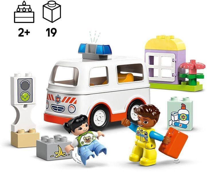 Конструктор LEGO DUPLO Скорая помощь с водителем 19 элементов (10447) 10447 фото