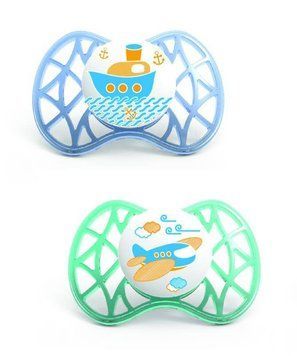 Пустушка ортодонтична Nuvita Air 6м + 2шт. для хлопчика (NV7080Blue) NV7080Blue фото
