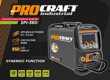 Інверторний зварювальний напівавтомат Procraft industrial SPI380 2026 PC-073802 фото