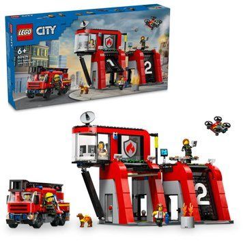 Конструктор LEGO City Пожежне депо з пожежною машиною 60414 фото