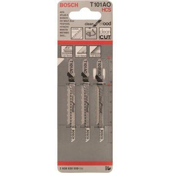 Полотно пилочное для электролобзика Bosch для дерева T 101 AO, 1.4х83мм, 3шт (2.608.630.559) 2.608.630.559 фото