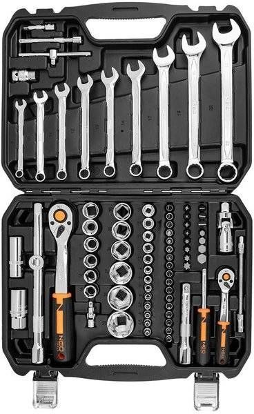 Набір інструментів Neo Tools, 82шт, 1/2", 1/4", CrV, кейс (10-059) 10-059 фото