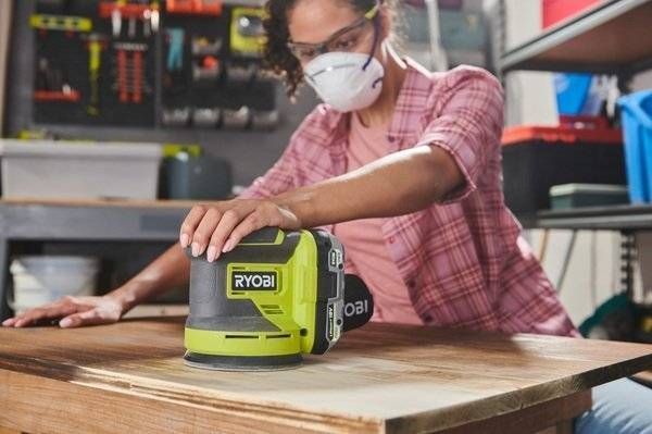 Шлифмашина эксцентриковая Ryobi ONE+ RROS18-0, 18В, аккумуляторная (без АКБ и ЗУ) (5133005393) 5133005393 фото