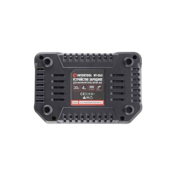 Пристрій зарядний для акумуляторів Li-ion 20 В, струм заряду 4.0 А INTERTOOL WT-0345 WT-0345 фото