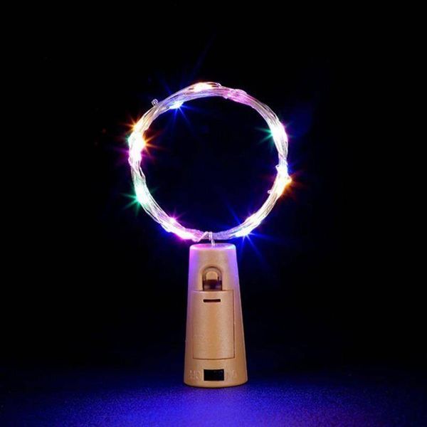 Светодиодная гирлянда ColorWay (CW-GC-20L2BMC) пробка для бутылки на батарейках 20LED, 2м, 5шт/уп, цветная CW-GC-20L2BMC фото