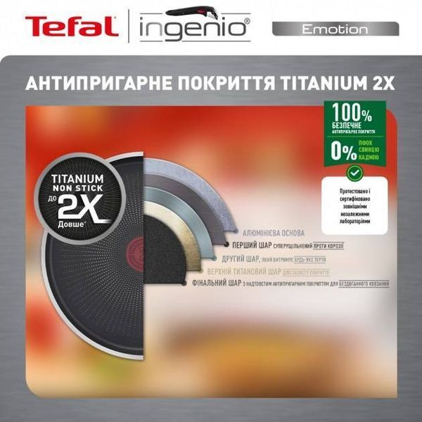 Набір посуду Tefal Ingenio Emotion 10 предметів (L897SA74) L897SA74 фото