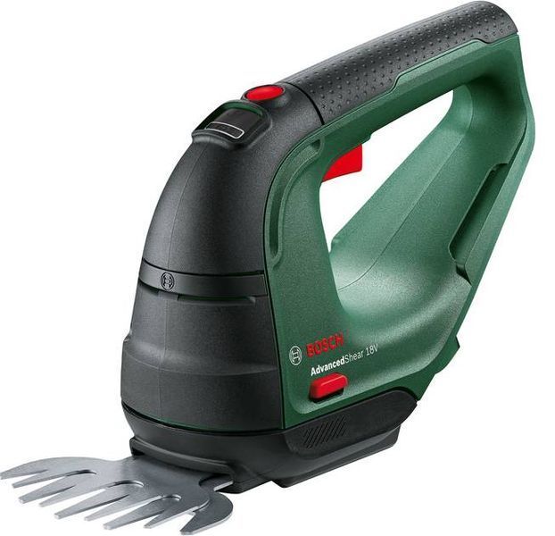 Аккумуляторные ножницы для травы Bosch AdvancedShear 18V-10 + Лезвие для травы 100 мм + Лезвие для кустов 200 мм (0600857001) 0.600.857.000 фото