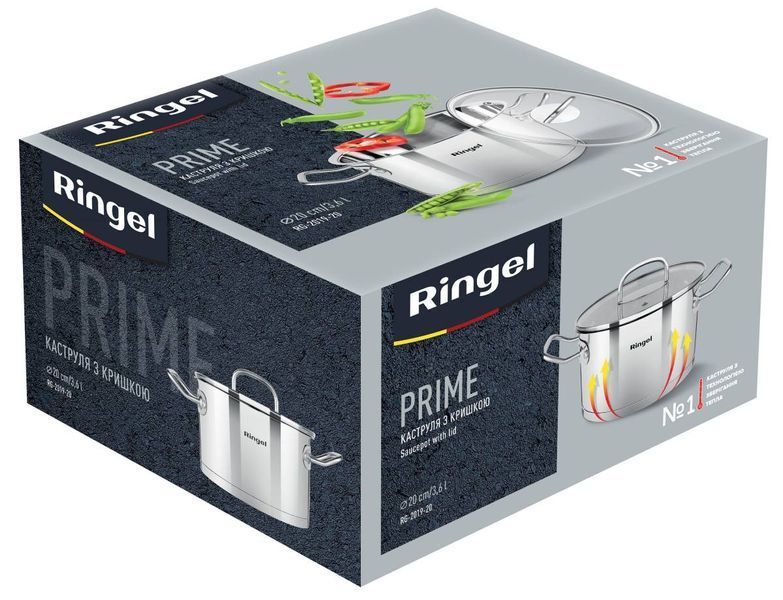 Каструля Ringel Prime з нержавіючої сталі 3.6 л (RG 2019-20) RG 2019-20 фото