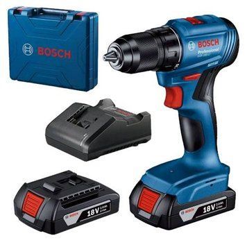 Бесщеточная аккумуляторная дрель-шуруповерт Bosch Professional GSR 185-LI, 18В, 2 ак. GBA 18 В 2.0 Амп.ч, зарядное устройство GAL 18V-20, чемодан (06019K3000) 99-00014136 фото