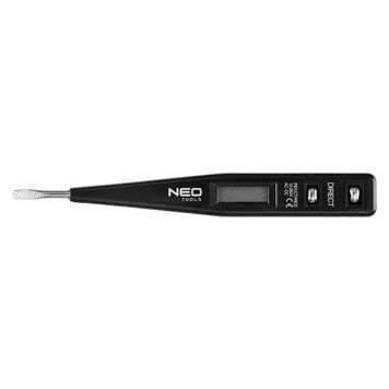 Детектор напруги Neo Tools, 12-250В, РК-дисплей, 0.014кг 94-005 фото