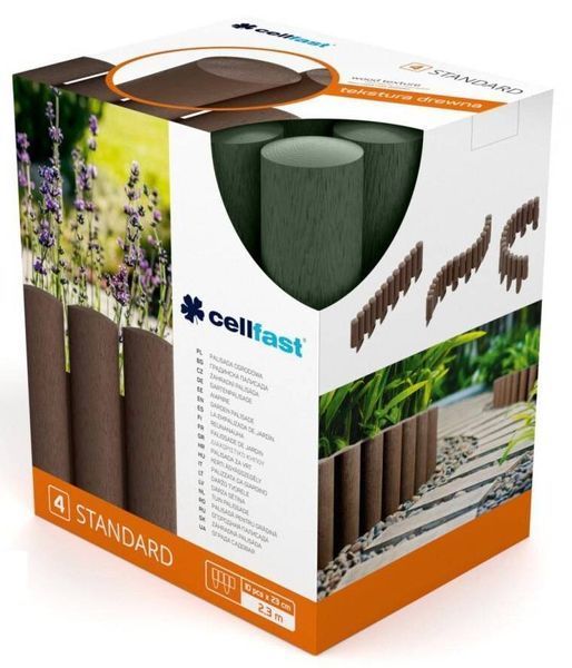Газонна огорожа Cellfast STANDARD, 4 елементи, 2.3м, зелений (34-042) 34-042 фото