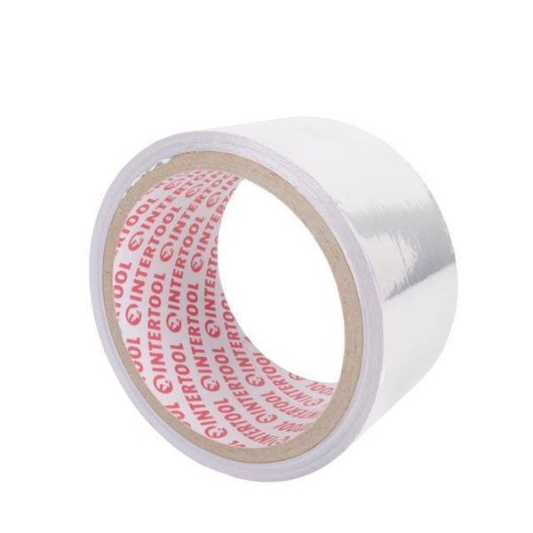 Скотч алюмінієвий термостійкий 50 мм * 10 м. INTERTOOL KT-0991 KT-0991 фото