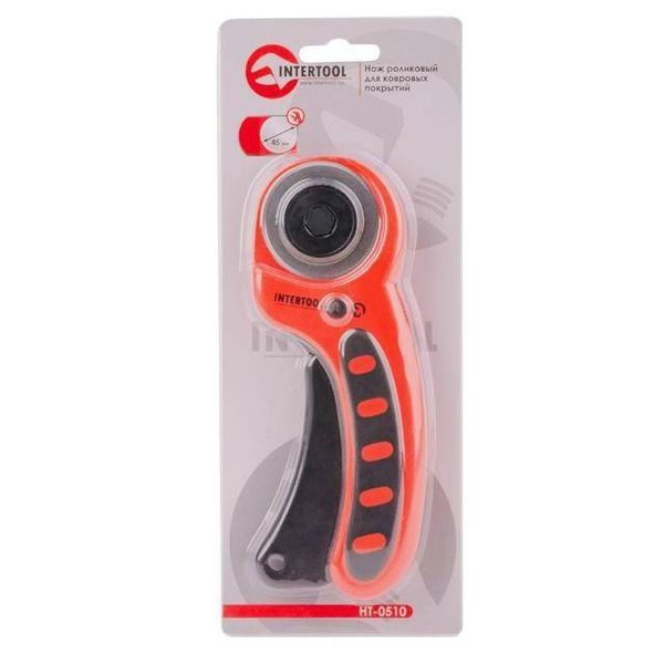 Нож металлический с резиновыми вставками под лезвие 18мм INTERTOOL HT-0510 HT-0510 фото