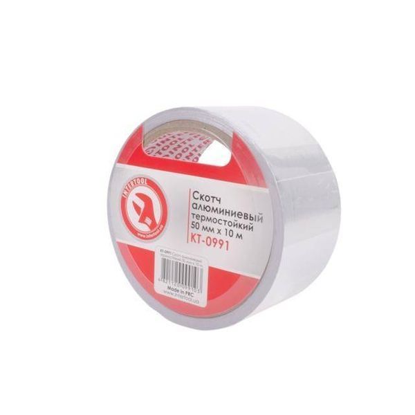 Скотч алюмінієвий термостійкий 50 мм * 10 м. INTERTOOL KT-0991 KT-0991 фото