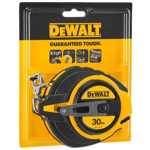 Рулетка вимірювальна Steel, 30 м х 10 мм DeWALT DWHT0-34093 DWHT0-34093 фото