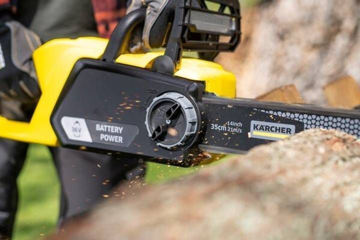 Пила ланцюгова акумуляторна Karcher CNS 18-30 Battery, 18В, акб 2х5Аг, шина 30см, швидкозарядне ЗП, 3.2кг 9.611-915.0 фото