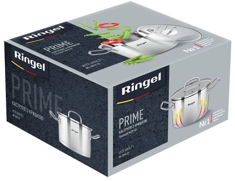 Кастрюля RINGEL PRIME RG 2019-22 (4.7л/22см) RG 2019-22 фото