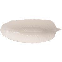 Блюдо LED DEEP LEAF WHITE / овал./ 35Х14Х8см (B010392) B010392 фото
