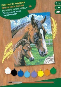 Набір для творчості Sequin Art PAINTING BY NUMBERS JUNIOR Horse and Foal (SA0030) SA0030 фото