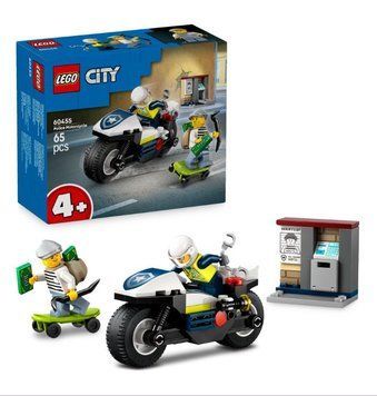 Конструктор LEGO City Переслідування на поліцейському мотоциклі 60455 фото
