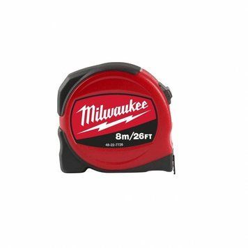 Рулетка Milwaukee Slimline S8-26/25, 8мх25мм, з фіксатором змотування, АБС-пластик 48227726 фото