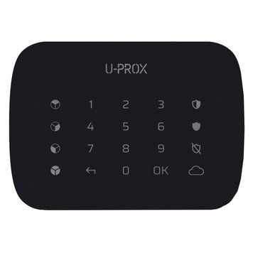 U-Prox Keypad G4 Black Бездротова сенсорна клавіатура для чотирьох груп 99-00013682 фото
