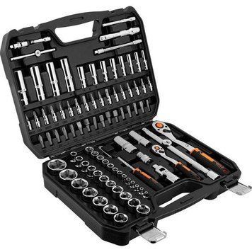Набір торцевих головок NEO Tools, 94шт, 1/2", 1/4", CrV, кейс (10-062) 10-062 фото