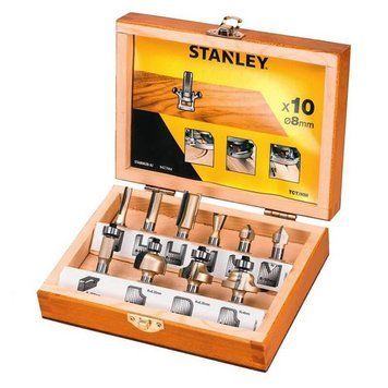 Акс.інстр Stanley TCT набір фрез, діаметр 8 мм, 10 шт STA80020 фото