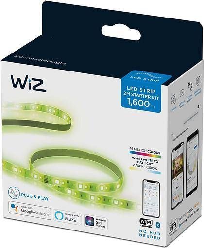 WiZ Розумна cвітлодіодна стрічка LEDStrip (1600Lm) 2700-6500K RGB 2 метри Wi-Fi 929002524801 фото