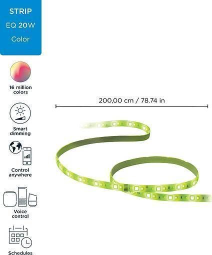 WiZ Розумна cвітлодіодна стрічка LEDStrip (1600Lm) 2700-6500K RGB 2 метри Wi-Fi 929002524801 фото