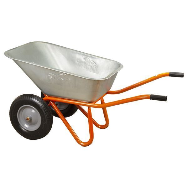 Тачка строительная двухколесная 100л 320кг колесо 15" (из 4-х ЧАСТЬ) FLORA (5056714) SG-5056714 фото