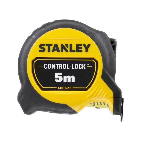 Рулетка измерительная CONTROL-LOCK длиной 5 м, шириной 25 мм, в обрезиненном корпусе, с двойной шкалой STANLEY STHT37231-0 STHT37231-0 фото