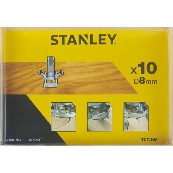 Stanley TCT набор фрез, диаметр 8 мм, 10 шт STA80020 фото
