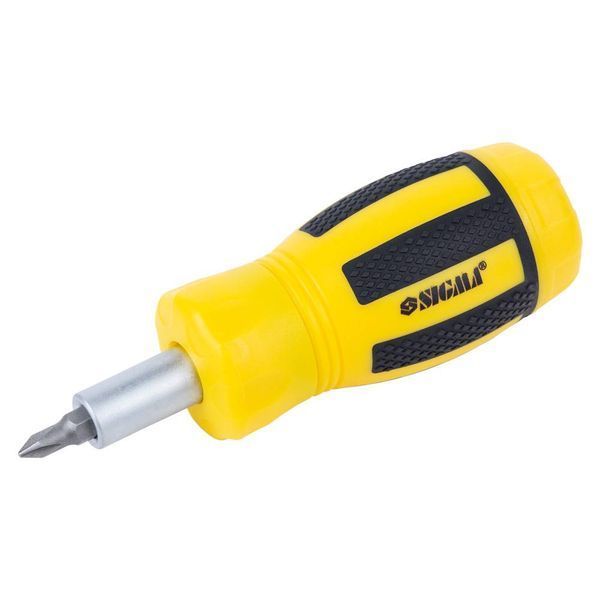 Викрутка з реверсом MINI + біти 6шт CrV SIGMA (4001811) SG-4001811 фото