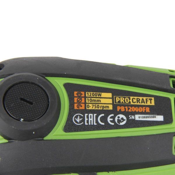 Шуруповерт мережевий Procraft PB1200DFR PC-012002 фото