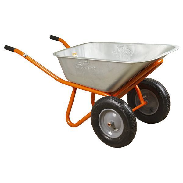 Тачка строительная двухколесная 100л 320кг колесо 15" (из 4-х ЧАСТЬ) FLORA (5056714) SG-5056714 фото