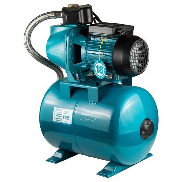 Станция 1.1кВт Hmax 55м Qmax 60л/мин (самовсасывающий насос) 24л Украина AQUATICA JETa100A5/RUS (775093/24) SG-775093/24 фото