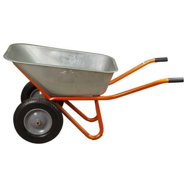 Тачка строительная двухколесная 100л 320кг колесо 15" (из 4-х ЧАСТЬ) FLORA (5056714) SG-5056714 фото