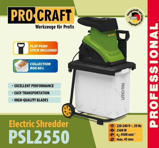 Подрібнювач гілок Procraft PSL2550 PC-902550 фото
