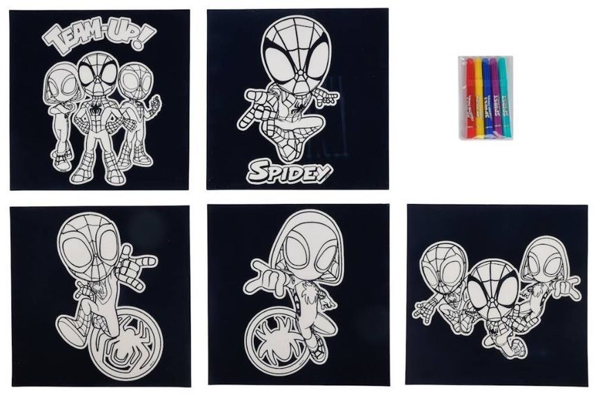 Набір розмальовок із фетру Disney Spidey з фломастерами SP22349 фото