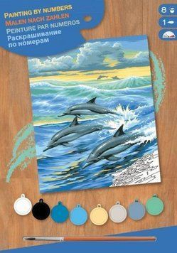Набір для творчості Sequin Art PAINTING BY NUMBERS JUNIOR Dolphins (SA0031) SA0031 фото