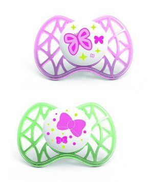 Пустушка симетрична Nuvita Air 6м+ 2шт. для дівчинки (NV7081Pink) NV7081Pink фото