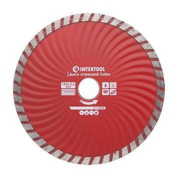 Диск отрезной по камню TURBO алмазный, 150мм, 22-24%, INTERTOOL CT-2008 CT-2008 фото