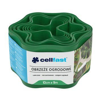 Газонная лента Cellfast, бордюрная, волнистая, 10см x 9м, зелёная (30-001H) 30-001H фото