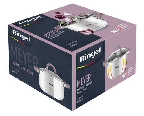 Кастрюля RINGEL Meyer 24 см (5.5 л) с крышкой (RG-2008-24) RG-2008-24 фото