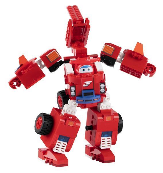 Конструктор-трансформер Super Wings Small Blocks 2-in-1 Buildable Transforming Vehicle Jett, Джетт EU385005 фото