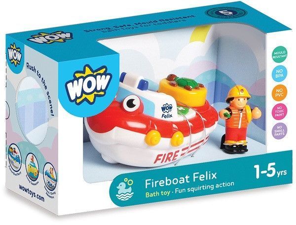 Игрушка WOW TOYS Fireboat Felix Пожарный катер Феликс (д/купание) 1017 фото